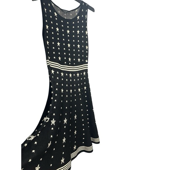 Torrid Black & White Sleeveless Sweater Knit Star Skater Dress Fit Flare Large - Picture 11 of 11